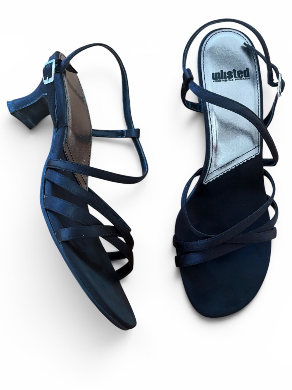 Y2K Black Strappy Kitten Heels